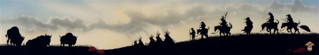 Every summer, after the long and hard winter, the clans and societies would gather in a favorite camping place to re-new old friendships, celebrate and give thanks.  This tradition has been handed down generation to generation and known today as a Pow Wow.